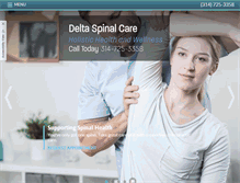 Tablet Screenshot of deltaspinalcare.com
